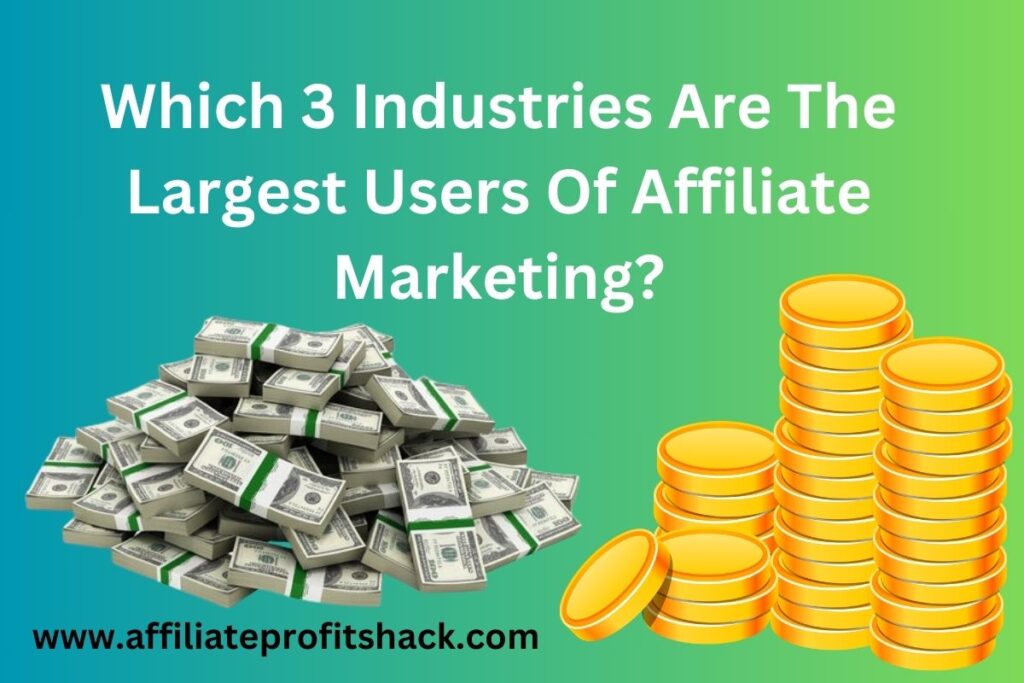 Which 3 Industries Are The Largest Users Of Affiliate Marketing ?