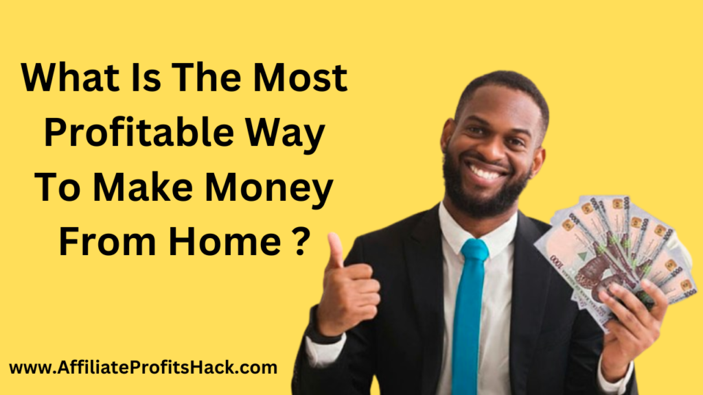 What Is The Most Profitable Way To Make Money From Home ?